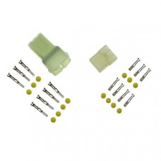Electrosport ES156 6-pin SQUARE Sealed Connector Set - CLEAR