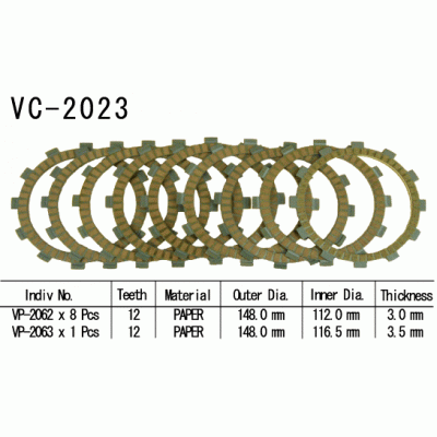 Vesrah VC-2023 Диски сцепления